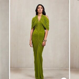 Deme by Gabriella Elegant Green Evening Gown